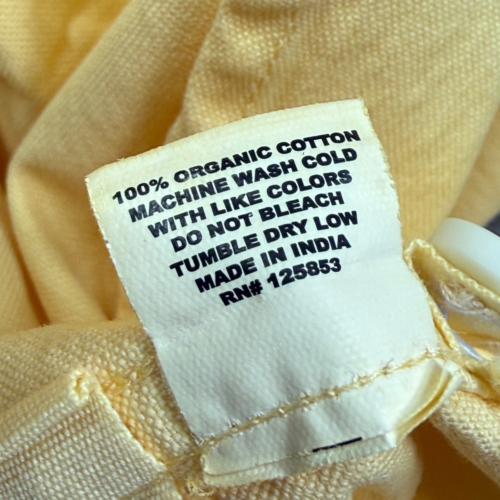 Taylor Stitch Men 42 Large The Jack Shirt Straw Yellow Organic Cotton Oxford NWT - Picture 6 of 7